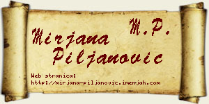 Mirjana Piljanović vizit kartica